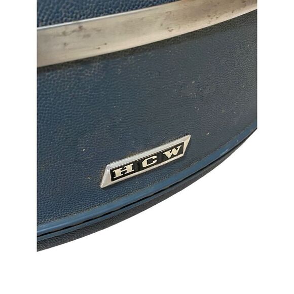 Vintage American Tourister Blue Round 16" Suitcase 60's - Picture 3 of 8